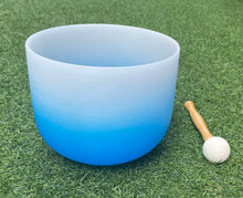 Load image into Gallery viewer, THROAT CHAKRA 8 inch Crystal Singing bowl