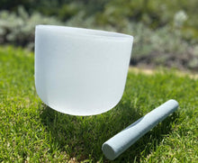 Load image into Gallery viewer, THROAT CHAKRA 8 inch Crystal Singing bowl