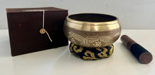 Load image into Gallery viewer, Om Singing Bowl-11 cm-OM Carved-Gift Set
