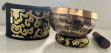 Load image into Gallery viewer, Singing Bowl Gift Set-Om Mani Padme Hum-Handmade Meditation Bowl-15 cm

