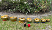 Load image into Gallery viewer, Singing Bowls-Set of 7 Chakra Handmade Singing bowls with a Carry bag
