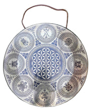 Load image into Gallery viewer, Gong with Flower of Life Sacred geometric patterns
