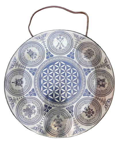 Gong with Flower of Life Sacred geometric patterns