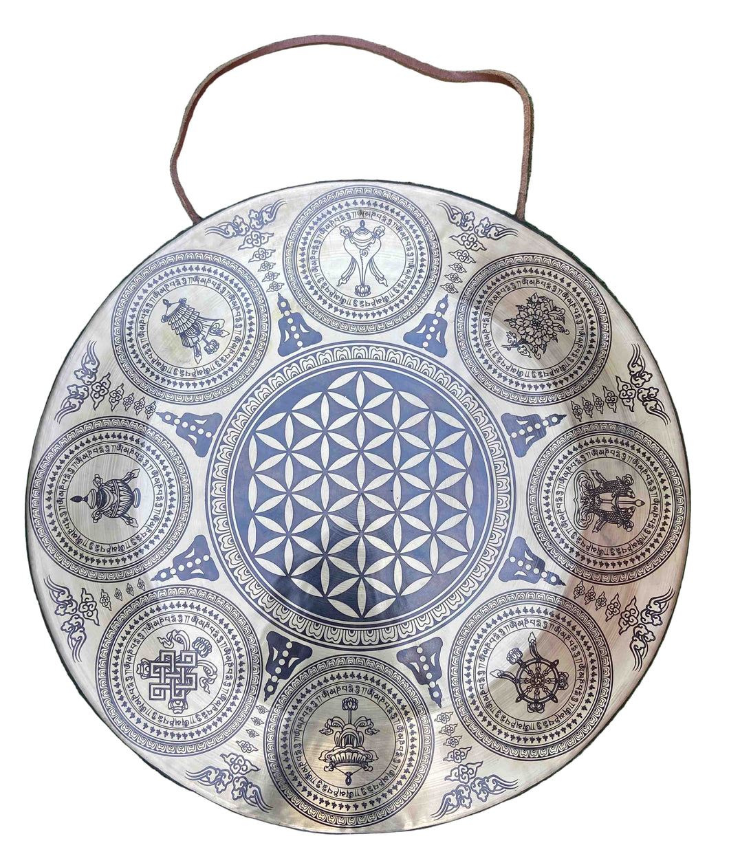 Gong with Flower of Life Sacred geometric patterns