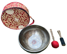 Load image into Gallery viewer, Tibetan Singing Bowl with Carry bag-Handmade Meditation bowl-25 cm-Root Chakra 10 inch
