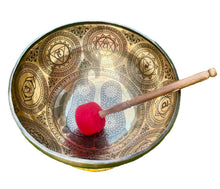 Load image into Gallery viewer, Singing bowl with a red mallet 
