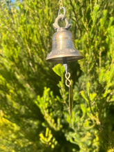 Load image into Gallery viewer, Brass Wind Chime Bell | Gold Hanging Meditation Bell | Nepal Wind Chime | Garden Decor Gift
