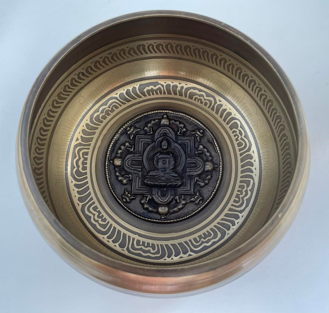 Singing bowl-Buddha Carved