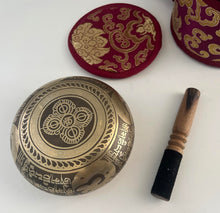 Load image into Gallery viewer, Tibetan Singing Bowl with Buddha &amp; Mantra Carved | Meditation &amp; Sound Healing
