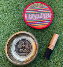 Load image into Gallery viewer, Singing Bowl-13 cm-Buddha Carved-Gift Set-Chakra Healing Set
