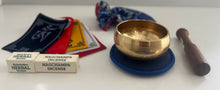 Load image into Gallery viewer, Beginner Meditation Kit-Singing bowl Set-Prayer Flag-Incense Bundle
