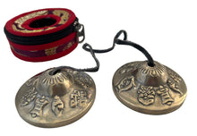 Load image into Gallery viewer, Tingsha bell with bag-8 Auspicious Symbols-Cymbals
