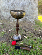 Double Chalice Handmade Singing Bowl- Seven Metal Meditation Bowl