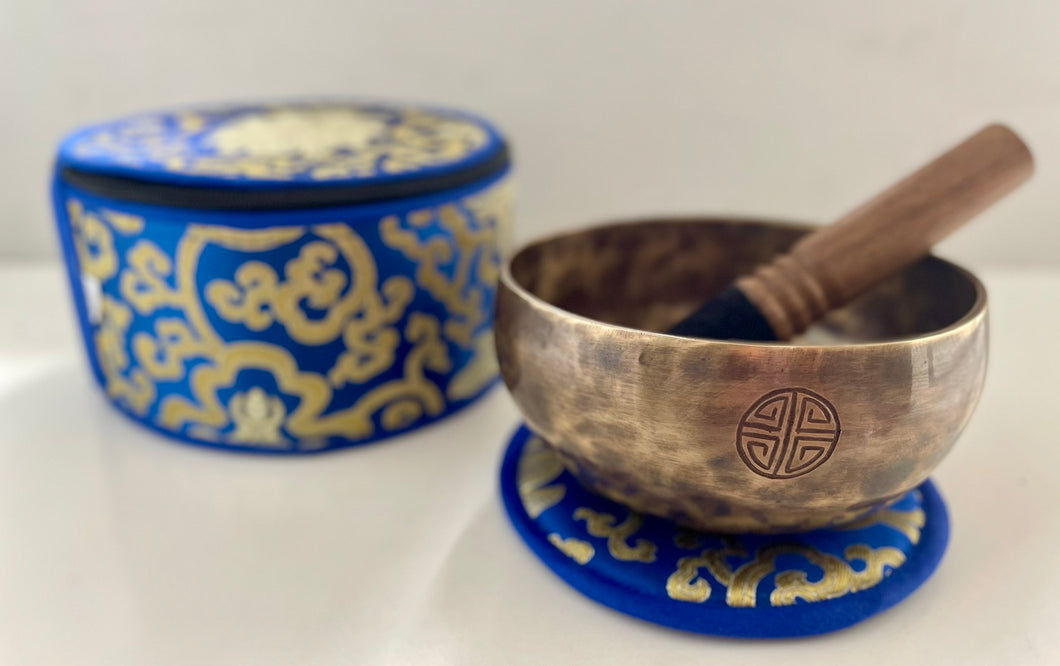 Singing Bowl Gift Set-Full Moon Healing Sound bowl-Handmade-15 cm