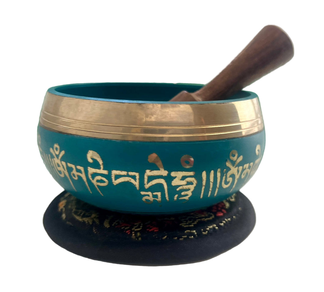 Singing bowl Gift Set-Teal-9 cm