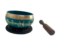 Load image into Gallery viewer, Singing bowl Gift Set-Teal-9 cm
