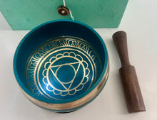 Load image into Gallery viewer, Singing bowl Gift Set-Teal-9 cm
