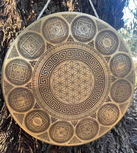 Load image into Gallery viewer, Gong-Percussion Instrument-46 cm-Sacred Geometry-Flower Of Life Gong
