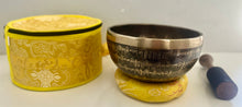 Load image into Gallery viewer, 20cm Tibetan Singing Bowl with Om Mantra &amp; Lotus Design – Meditation, Yoga &amp; Sound Healing
