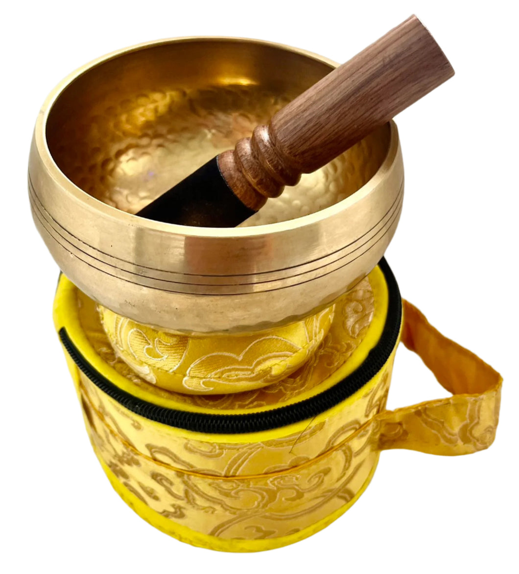 Singing Bowl-Hand beaten-12 cm-Gift Set