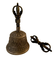 Load image into Gallery viewer, Buddhist Hand Bell and Dorje Set | Mindfulness Meditation Altar Tool
