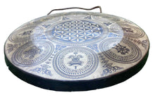 Load image into Gallery viewer, Gong with Flower of Life Sacred geometric patterns.
