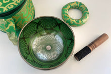 Load image into Gallery viewer, Tibetan Singing Bowl–17 cm-Sacred Geometry-F Note Heart Chakra Healing Sound Bath Meditation Tool
