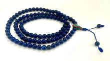 Load image into Gallery viewer, Lapis Lazuli 108 Bead Mala Necklace – Handmade Meditation Prayer Beads | Yoga &amp; Mindfulness Jewelry
