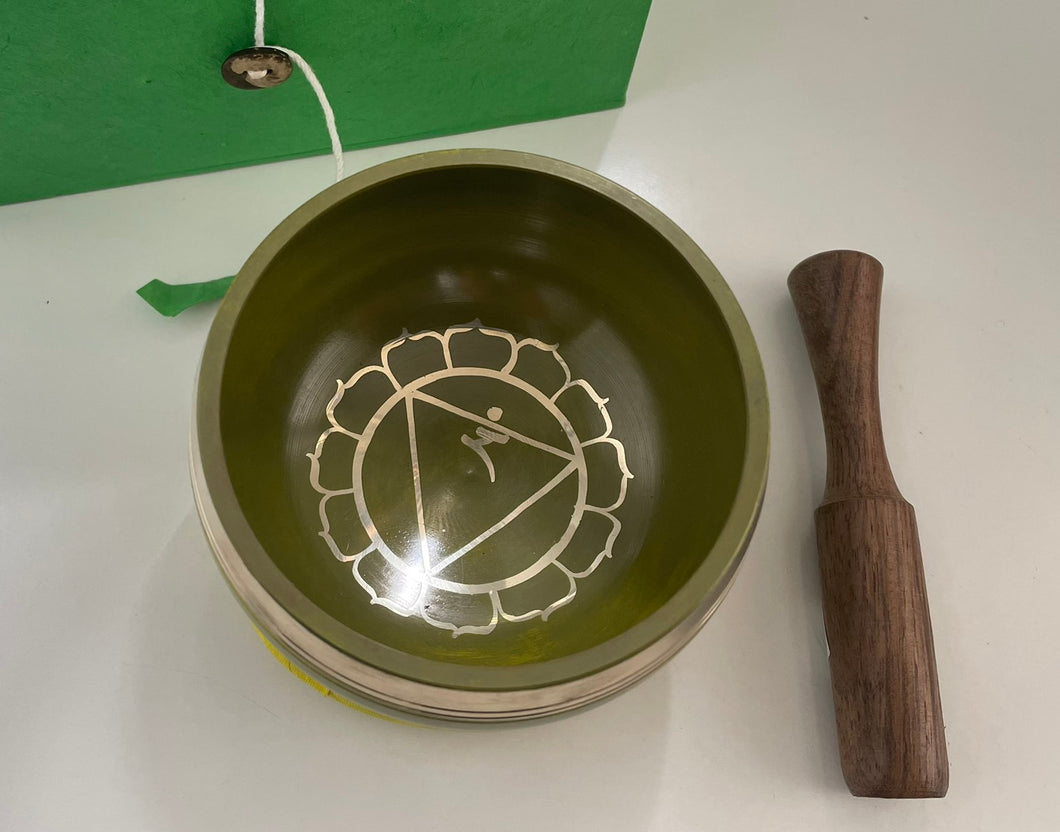 Singing Bowl for Sound Healing-Tibetan Bestseller Green Gift Set