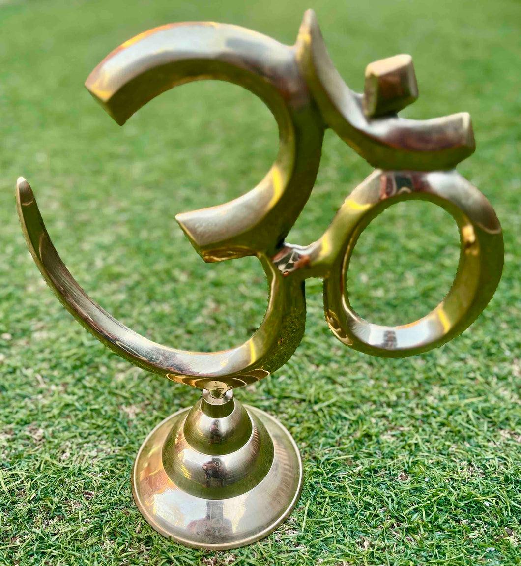 OM Figurine-OM Sound Of Universe-Extra Large Size-Stand Alone-Brass