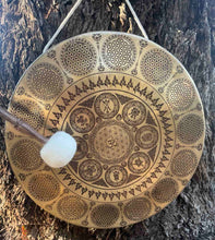 Load image into Gallery viewer, Gong-Percussion Instrument-45 cm-OM-Sacred Geometry-Flower Of Life Gong
