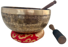 Load image into Gallery viewer, Singing Bowl-Handmade-20 cm-Om Mani Padme Hum Mantras Etched
