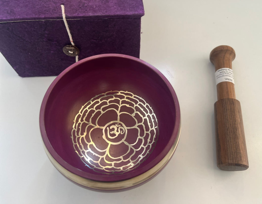 Singing bowl Gift Set-Pink-9 cm