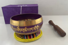 Load image into Gallery viewer, Singing Bowl for Sound Healing-Tibetan Bestseller Purple Gift Set
