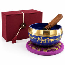 Load image into Gallery viewer, 10 cm Tibetan Singing Bowl Purple Gift Set – Meditation, Sound Healing &amp; Mindfulness

