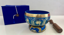 Load image into Gallery viewer, Singing bowl Gift Set Blue-9 cm
