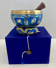 Load image into Gallery viewer, Singing bowl Gift Set Blue-9 cm
