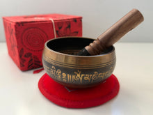 Load image into Gallery viewer, Singing Bowl Set 9 cm-Tibetan Mantras Meditation Bowl-Sound Healing Gift Set
