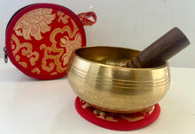 Load image into Gallery viewer, Meditation Bundle Pack – 12 cm Hand-Beaten Singing Bowl &amp; 6 cm Tingsha Bells
