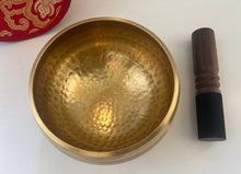 Load image into Gallery viewer, Meditation Bundle Pack – 12 cm Hand-Beaten Singing Bowl &amp; 6 cm Tingsha Bells
