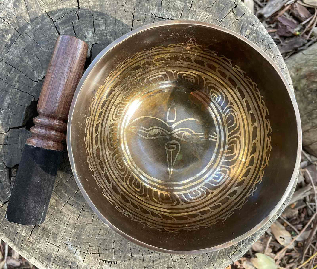 Singing bowl-Wisdom Eyes-Healing Handmade Singing bowl
