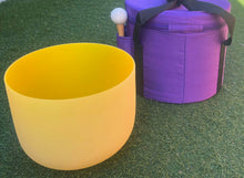 Load image into Gallery viewer, Crystal Singing bowl with Carry Bag-Solar Plexus Chakra-8 inch
