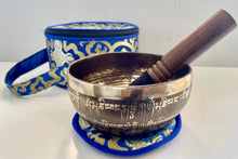 Load image into Gallery viewer, Singing Bowl-14.5 cm-Handmade-Om Mani Padme Hum-Chakra Healing Bowl
