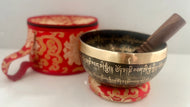 Singing Bowl-16 cm-Tibetan Mantras-Handmade Meditation Bowl