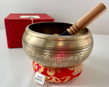 Load image into Gallery viewer, Singing Bowl-11 cm-Buddha Carved-Gift Set
