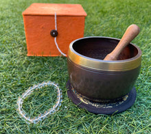 Load image into Gallery viewer, Singing bowl-Clear Quartz Crystal Healing bracelet Gift Bundle Set

