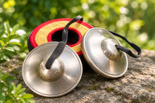 Load image into Gallery viewer, 7 cm Tibetan Tingsha Bell – Traditional Meditation &amp; Sound Healing Cymbals

