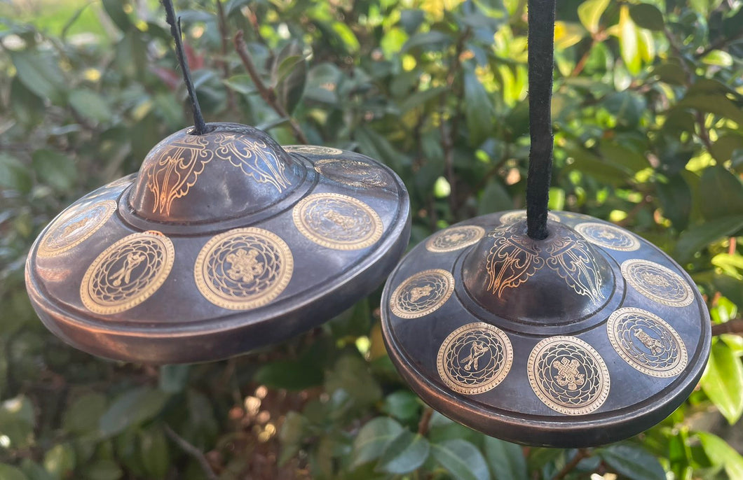 Tibetan Tingsha bell with bag-Large Cymbals