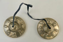 Load image into Gallery viewer, Tingsha Metal Bell for Clearing Negative Energy Aura-Tibetan Cymbals-Om Mani Padme Hum
