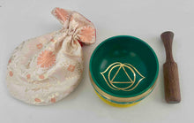 Load image into Gallery viewer, Tibetan Singing Bowl Set with Striker, Brocade Silk Pouch &amp; Flat Cushion | Handmade Meditation Sound Healing Bowl from Nepal
